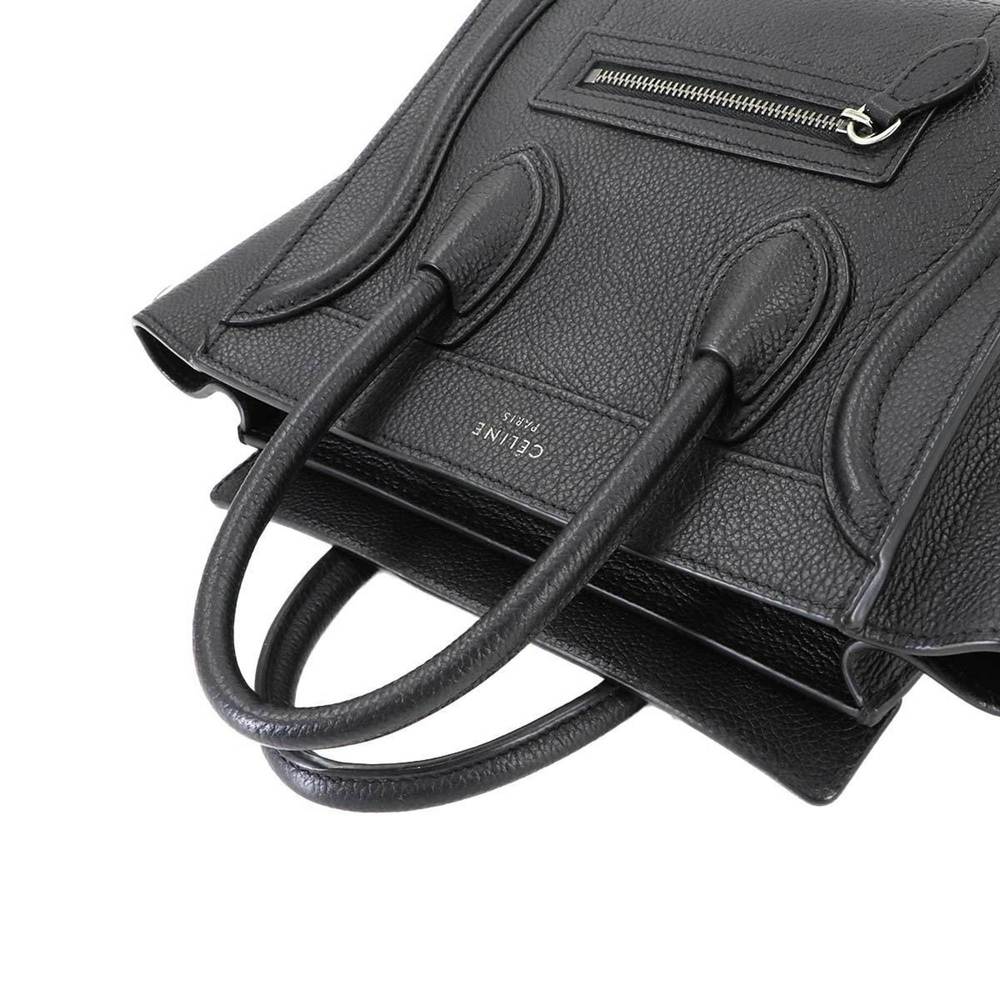 Celine Luggage Nano Shopper 2-way hand/shoulder bag in black leather with sil... - Picture 5 of 10